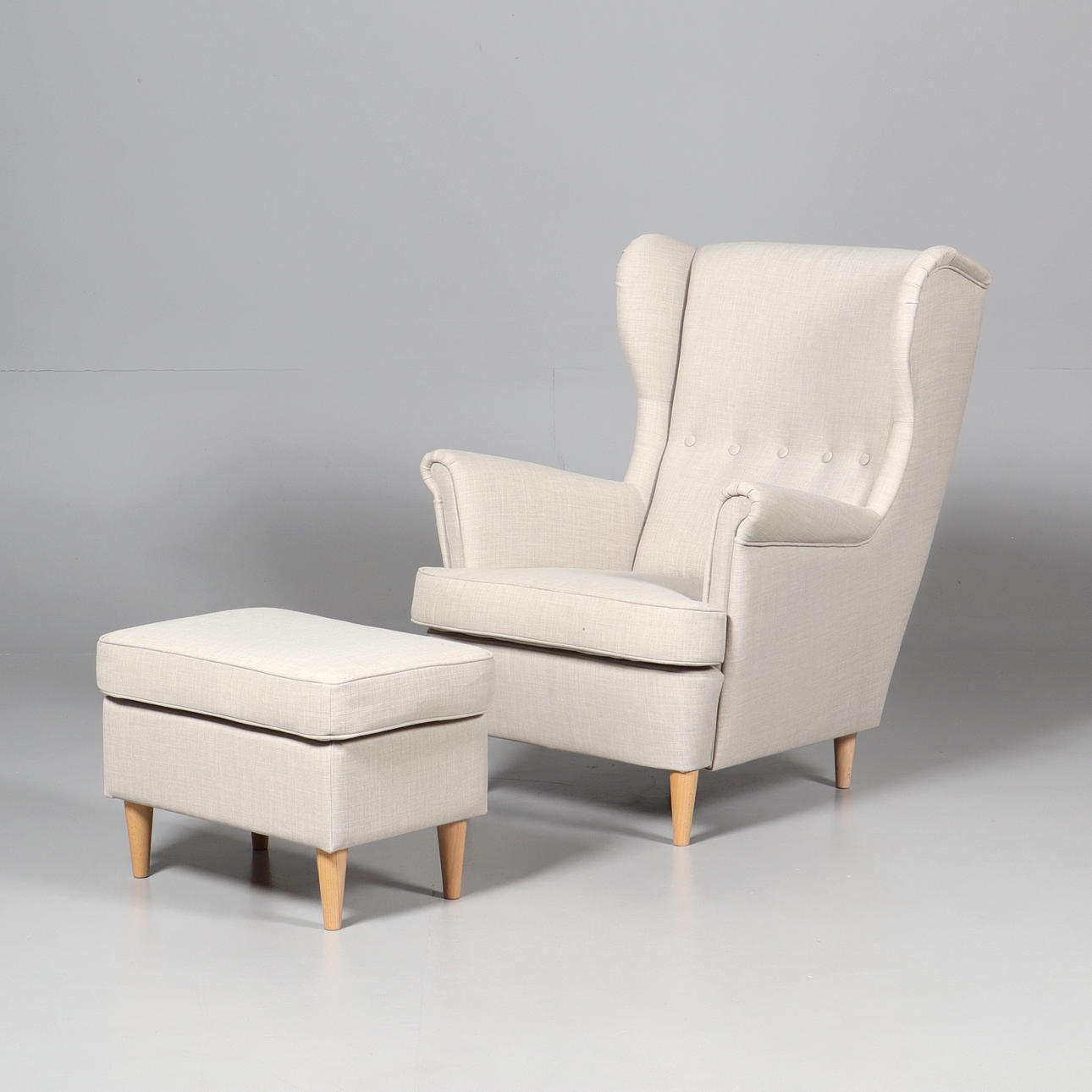 FÅTÖLJ med FOTPALL, "Strandmon", IKEA.