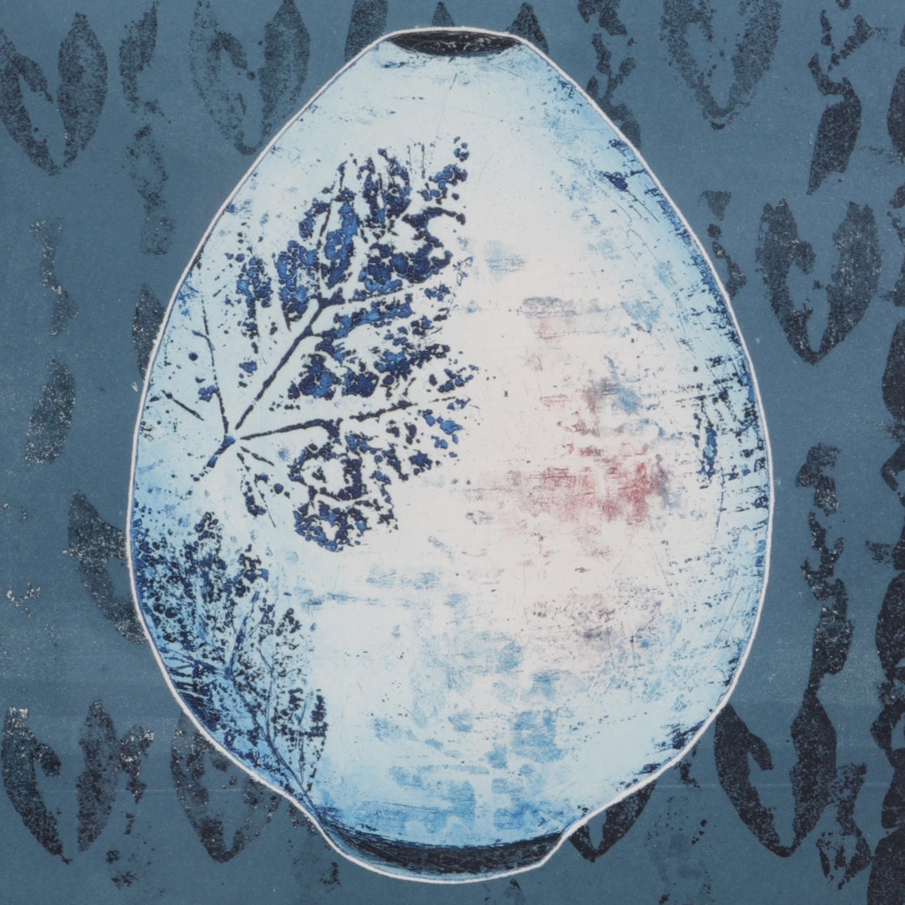 CORINNA STUART-BECK. Color etching, "Pot", signed.