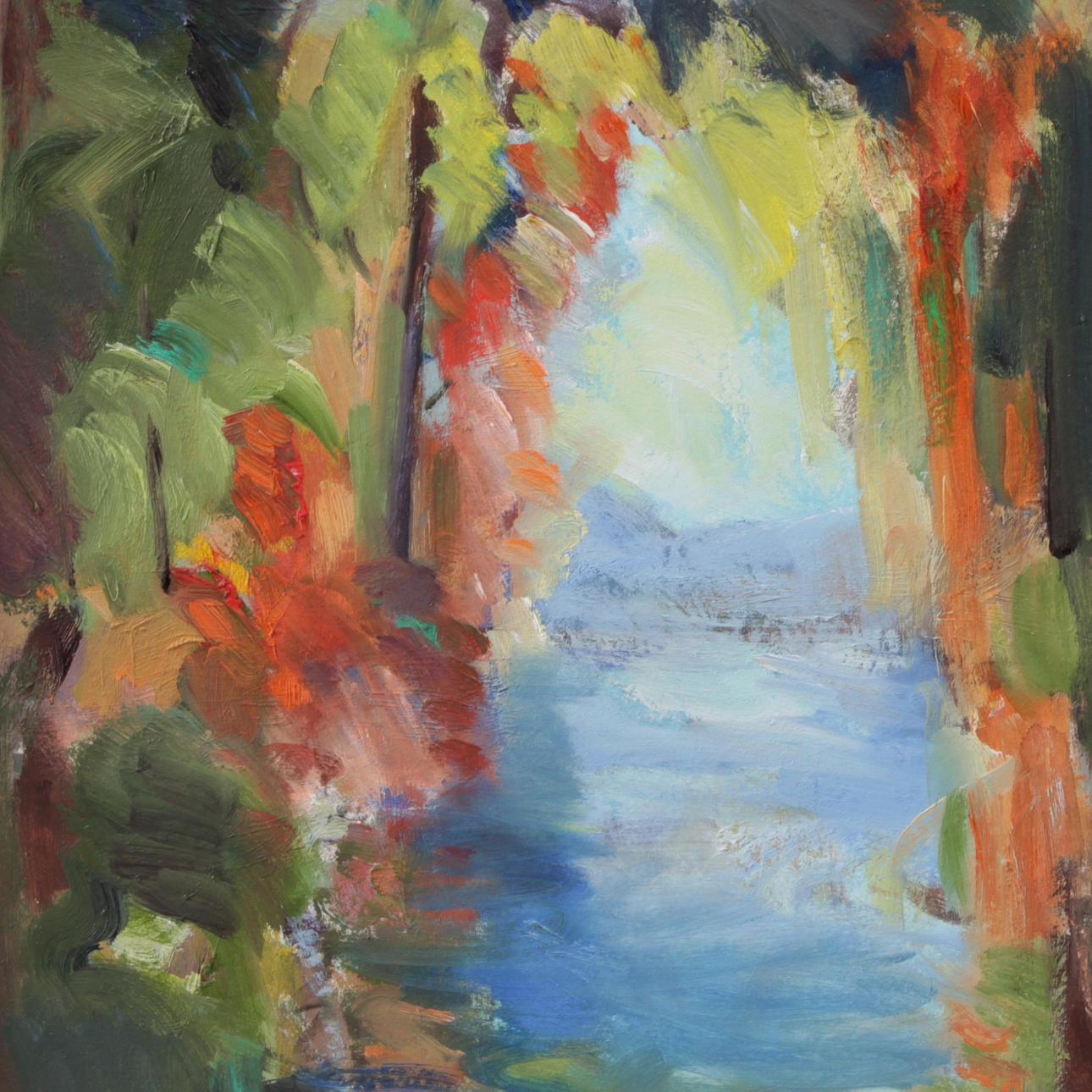 ELSE UHLMANN. Olja på duk, "Gläntan", signerad.