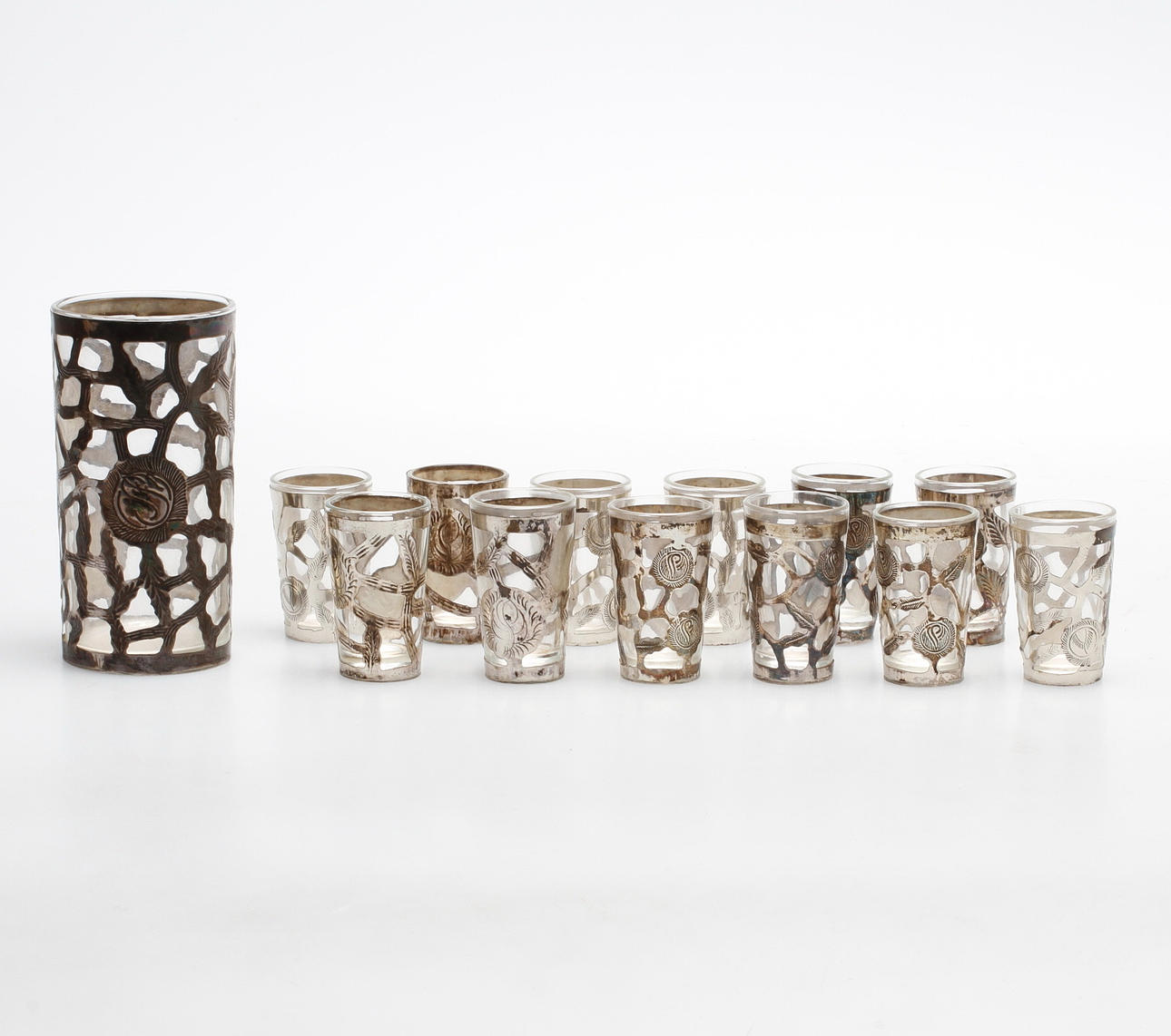 GLAS, 12+1, silver och glas, Mexico.