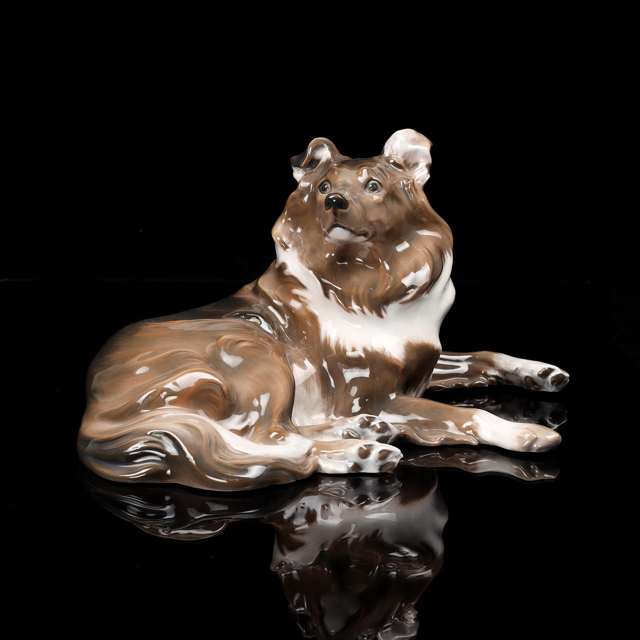 Figur, porcelæn, collie, Bing & Gröndahl, Danmark.