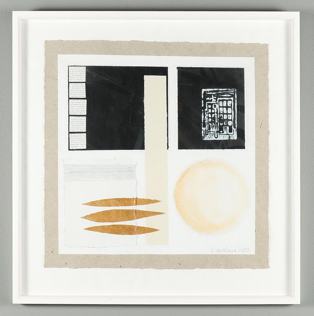 KAROLINA NOLIN collage, signerat.