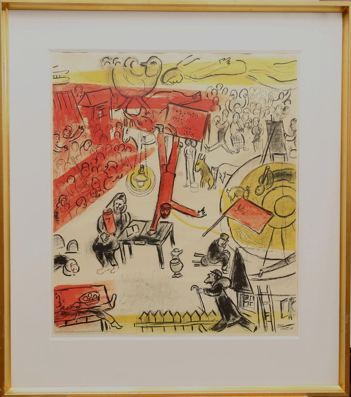 MARC CHAGALL. Efter. "Revolution", tryck.