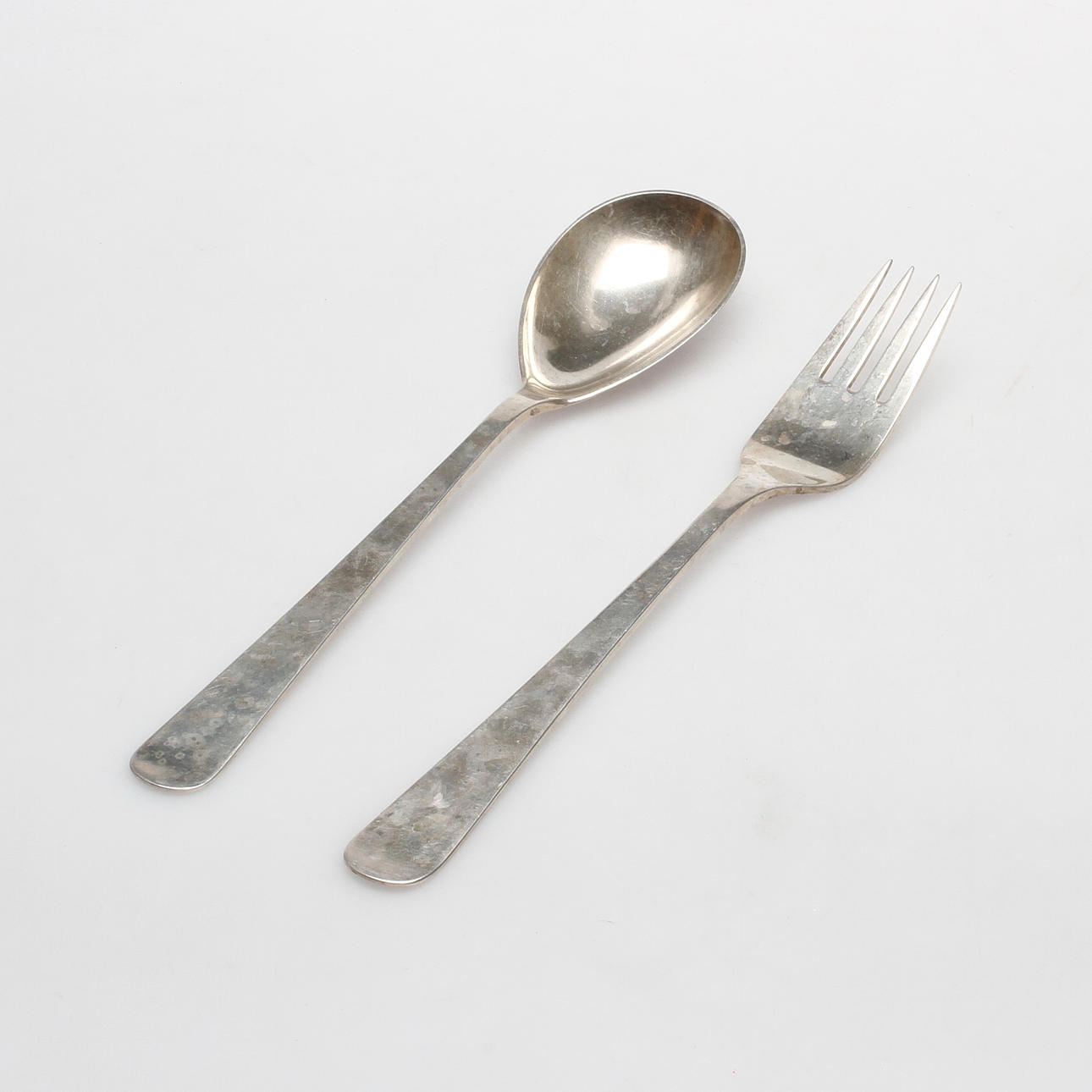 SERVERINGSBESTICK, 2 st, silver, Wiwen Nilsson, Lund 1962.