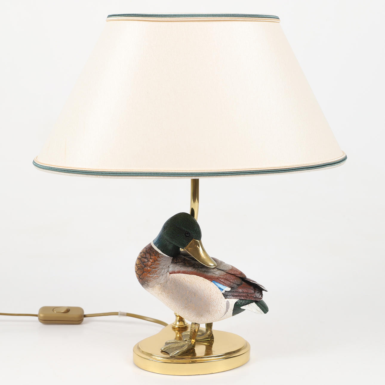 TISCHLAMPE, Stockente, Messing/Kunstpulp, Feese.