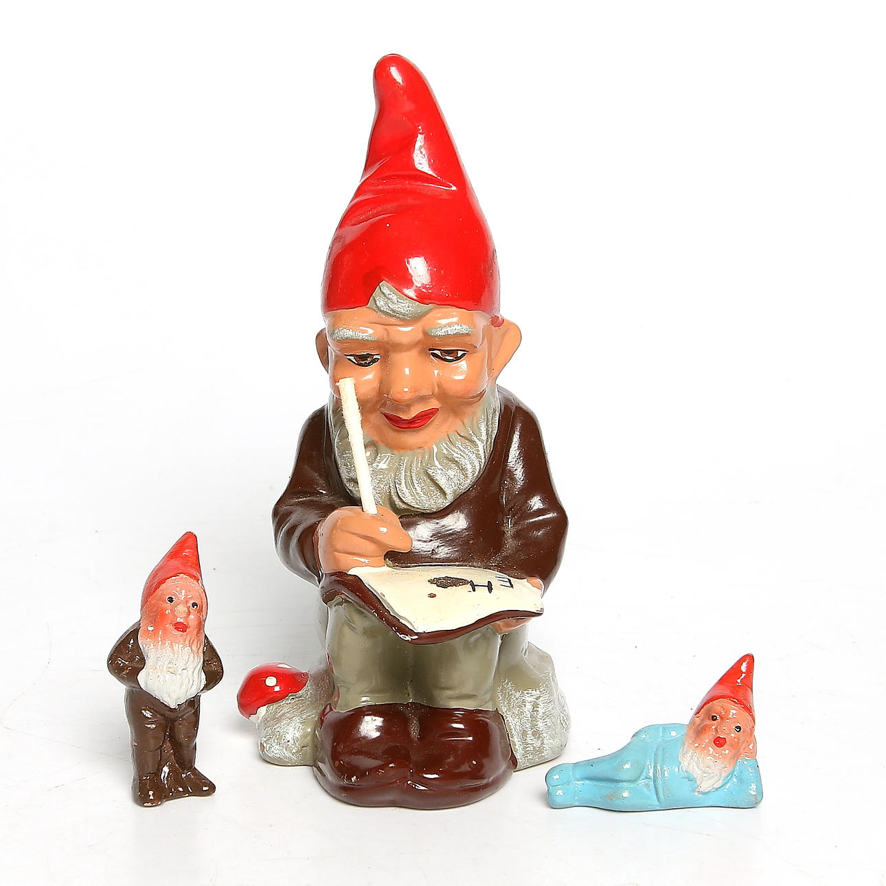 TOMTAR, 3 st, keramik, bl.a. Heissner, Tyskland. 1900-talets mitt.