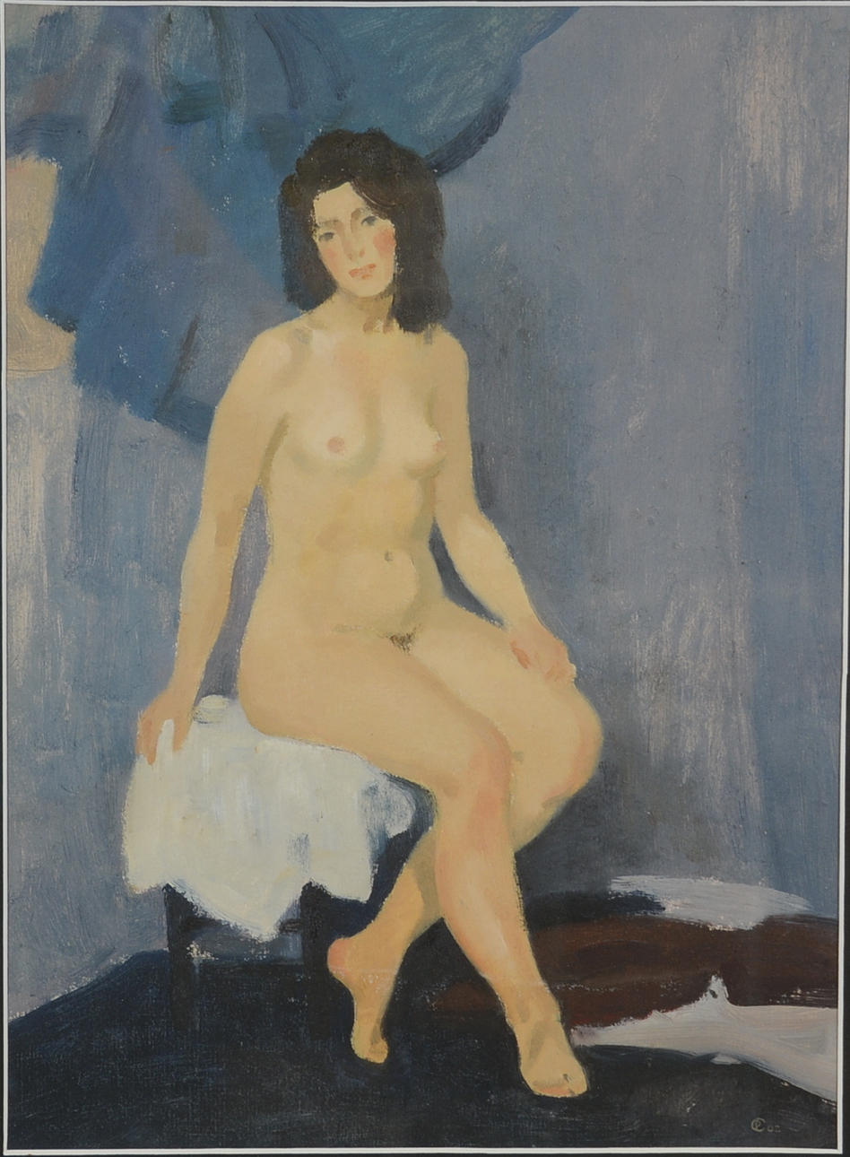 SERGEI RUDNEW. Olja på papper.