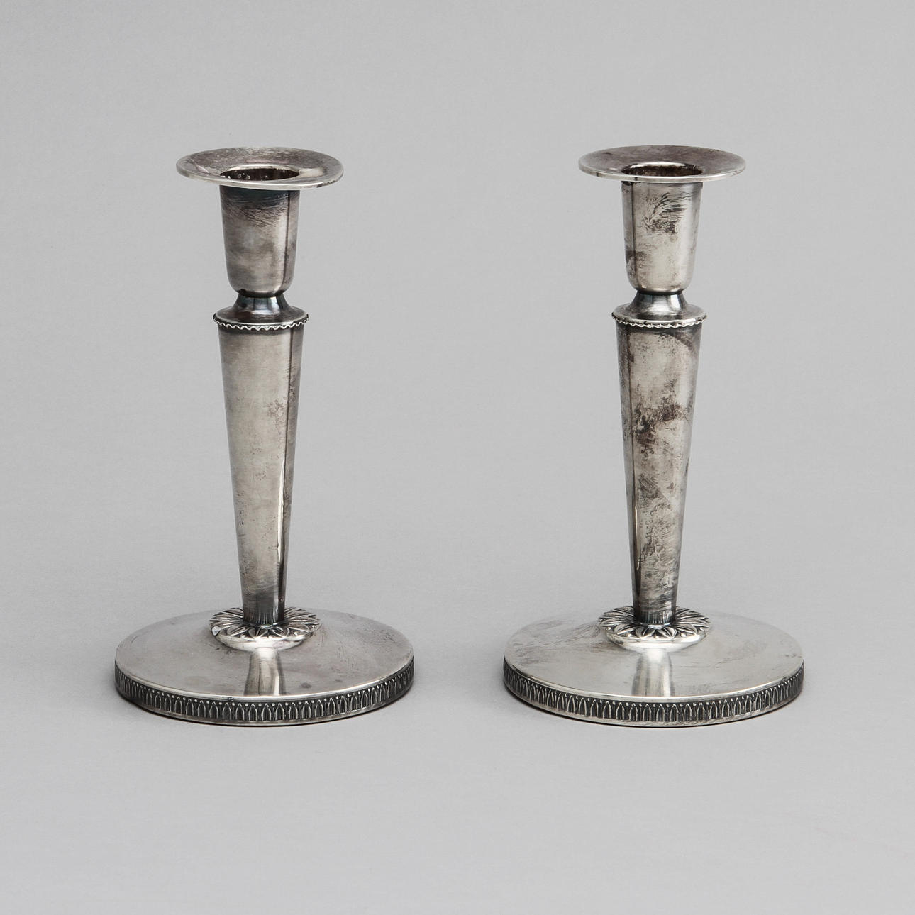 LJUSSTAKAR, ett par, silver, Ceson Guldvaru AB, bruttovikt ca 380 gram, 1979.