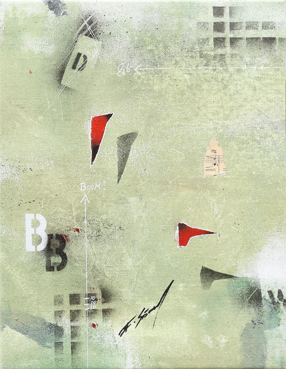 ERIC STRÖMBERG. Composition, acrylic canvas, signed.