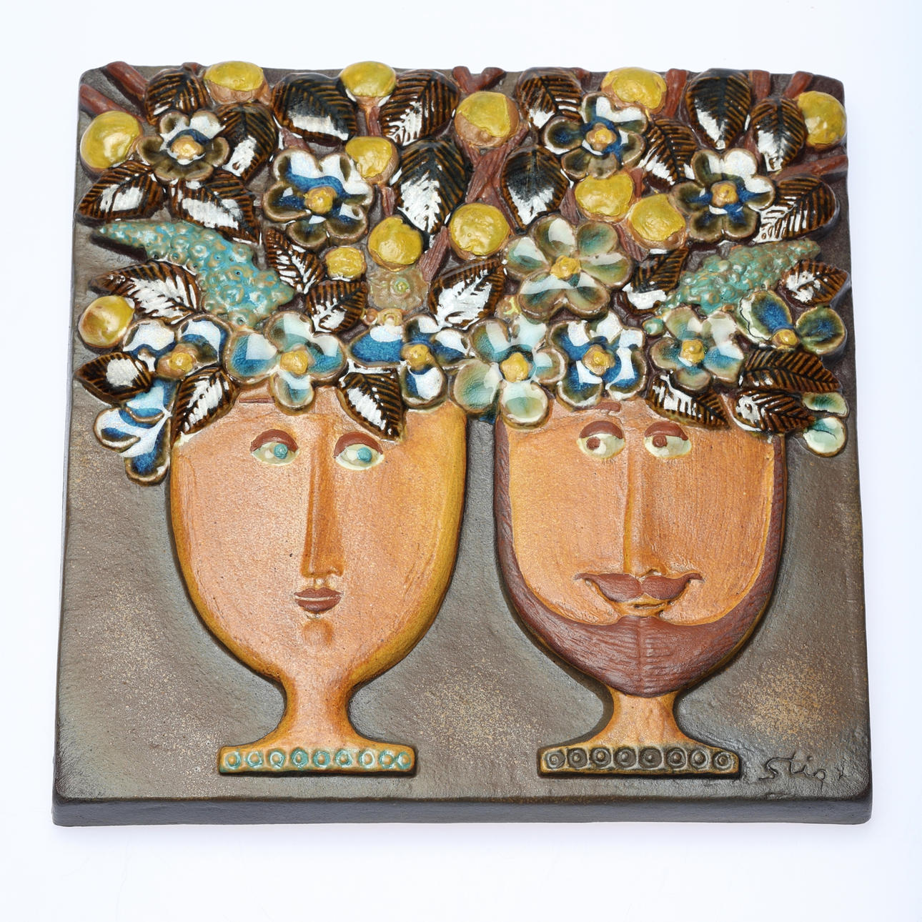 CERAMIC PLAQUE, STIG LINDBERG. Gustavsberg.