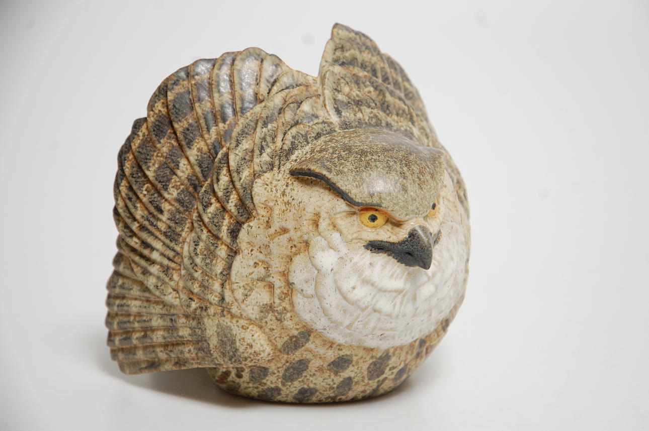 FIGURIN, stengods, " Berguv " Paul Hoff för WWF, Gustavsberg.