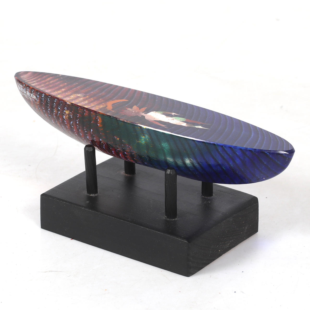 BERTIL VALLIEN. Skulptur, Boot, Glas, Kosta Boda.