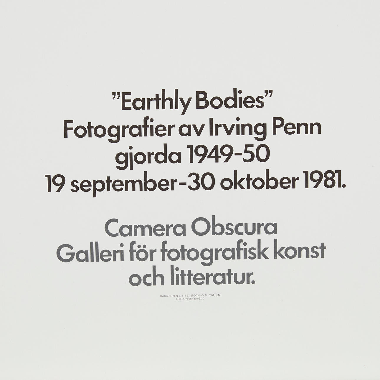 Irving Penn EARTHLY BODIES アーヴィングペン