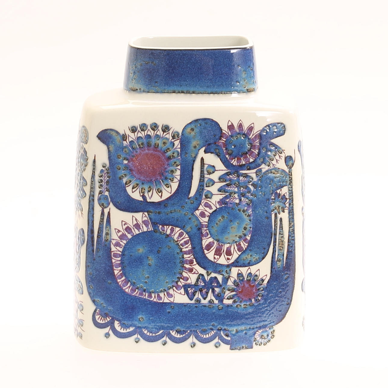 Vase, faience, Royal Copenhagen Aluminia, Denmark.