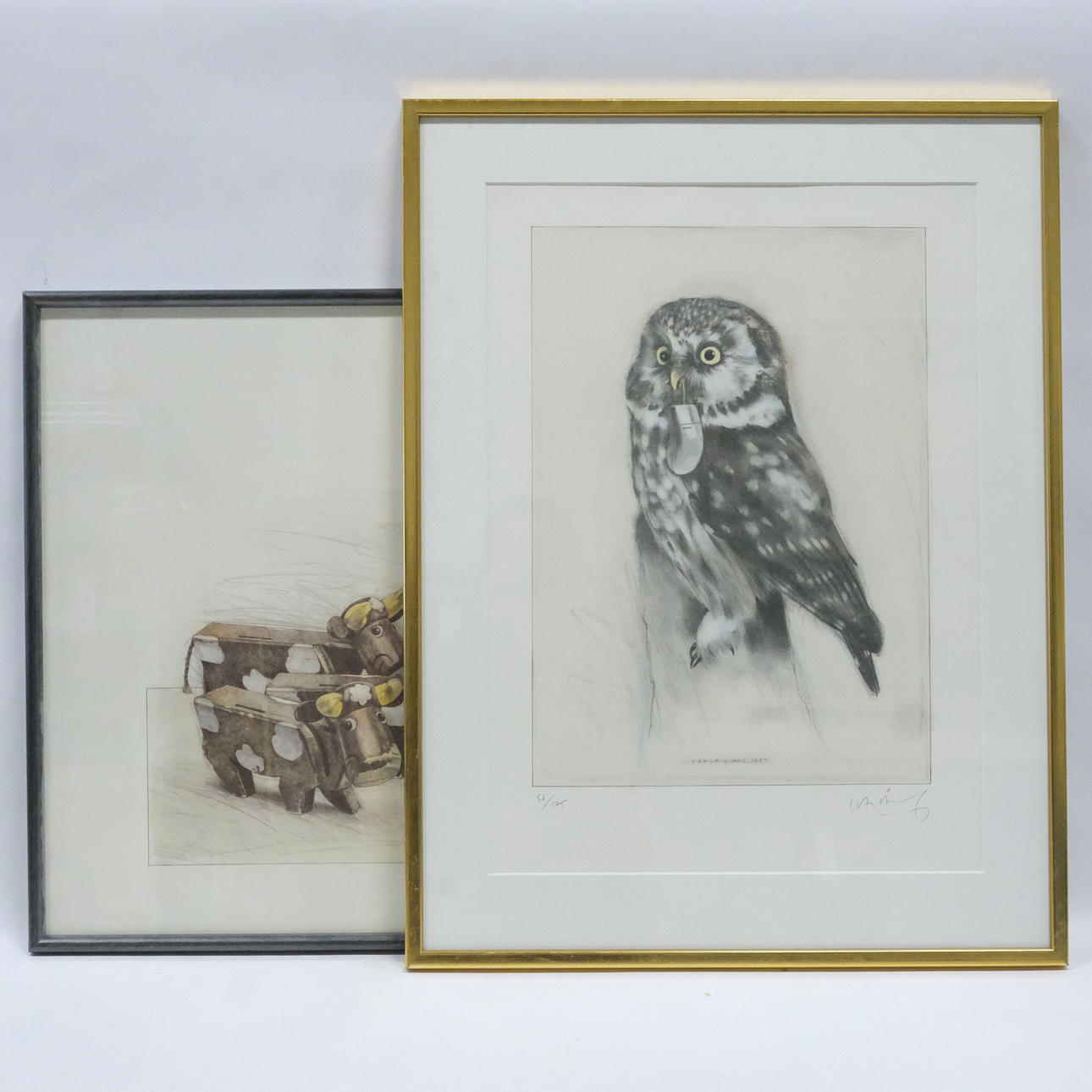 LASSE ÅBERG. POSTER SAMT LITOGRAFI, SIGNERADE.