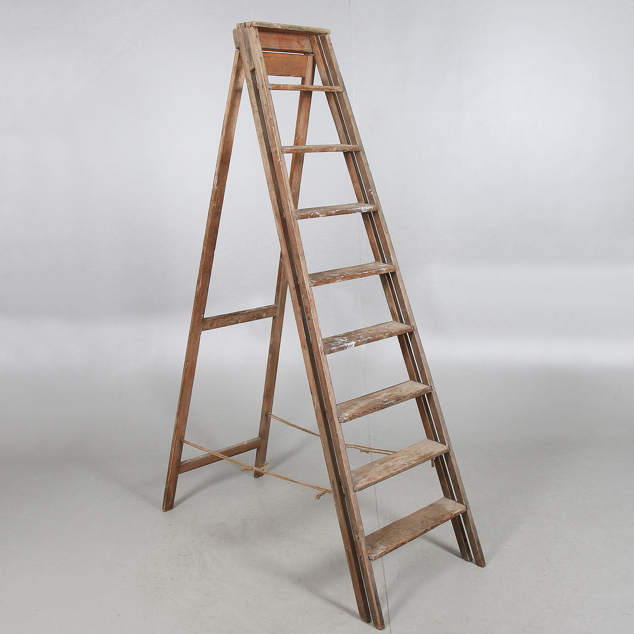 STEGE i trä, ihopfällbar, 8 steg, Allmoge 18/1900-tal.