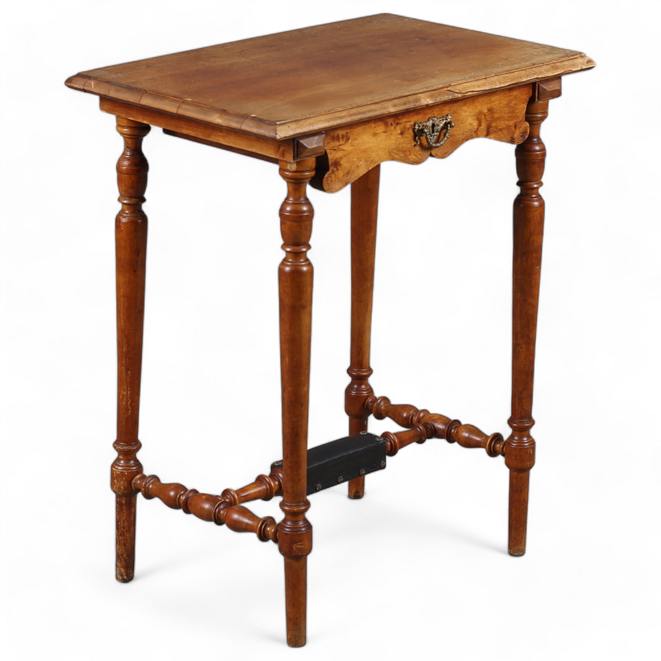 A late 19th century sewing table with drawer.