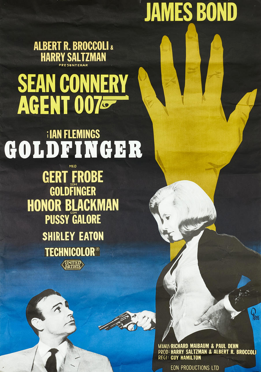 JAMES BOND, 007, Goldfinger, poster.