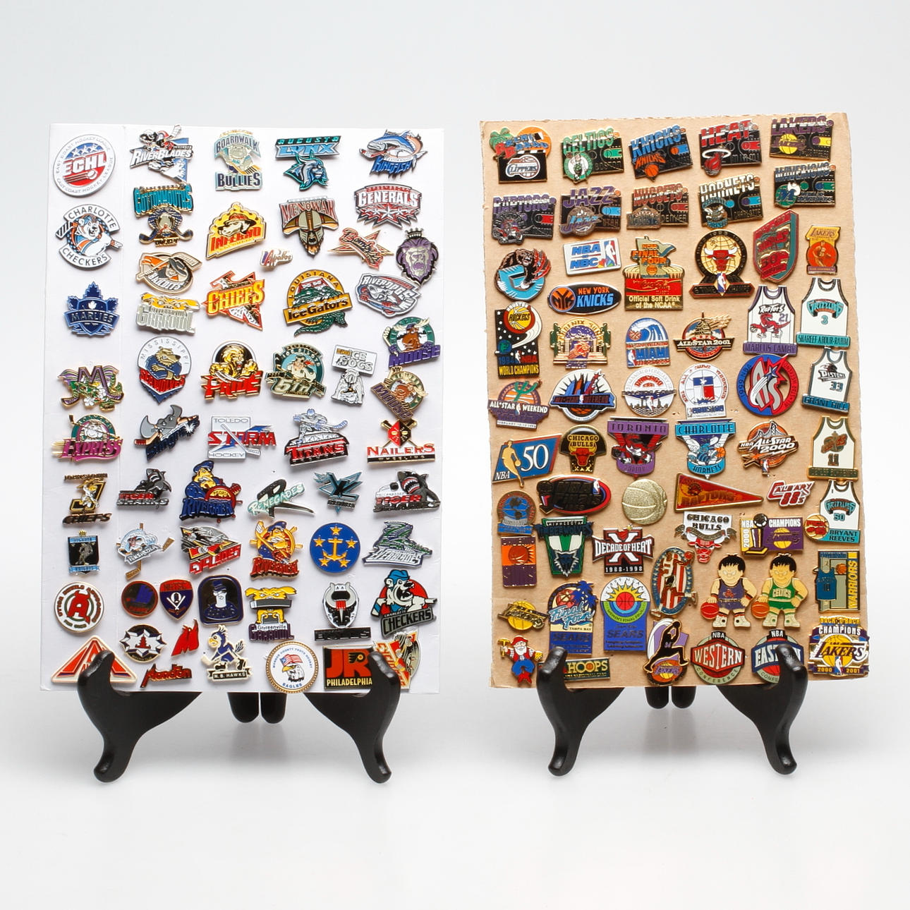 PINS, ca. 120 st, bland annat amerikanska sportklubbar, 1900-tal.