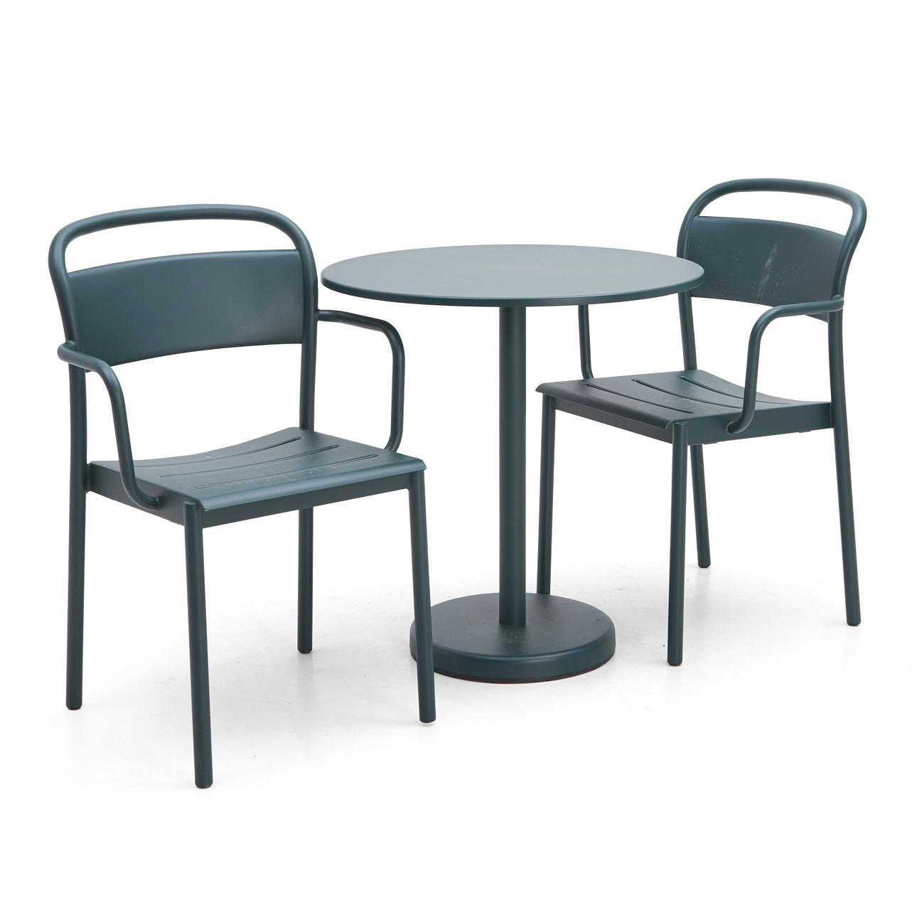 SOFABORD, 2 stole, Muuto, mørkegrøn.