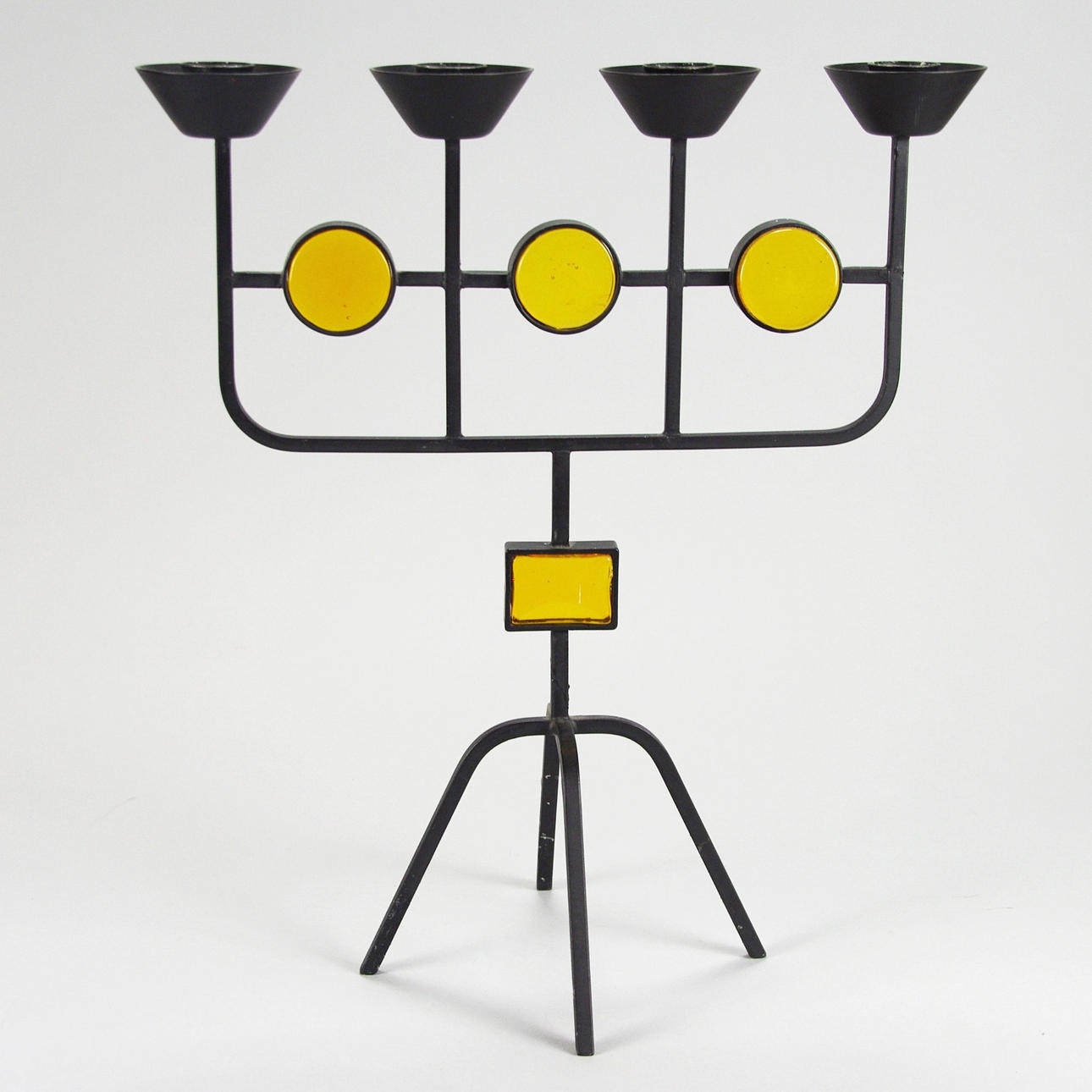 LJUSSTAKE, glas och smide, Gunnar Ander, 1900-tal.