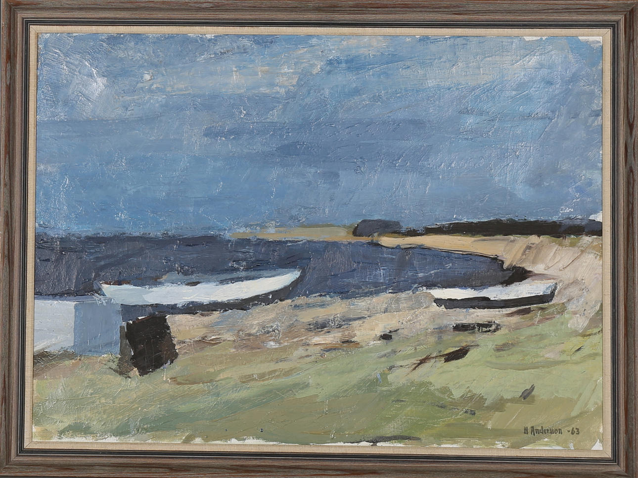 NILS ANDERSSON. Kustmotiv från Öland, olja på duk, signerad och daterad, N Andersson -63.