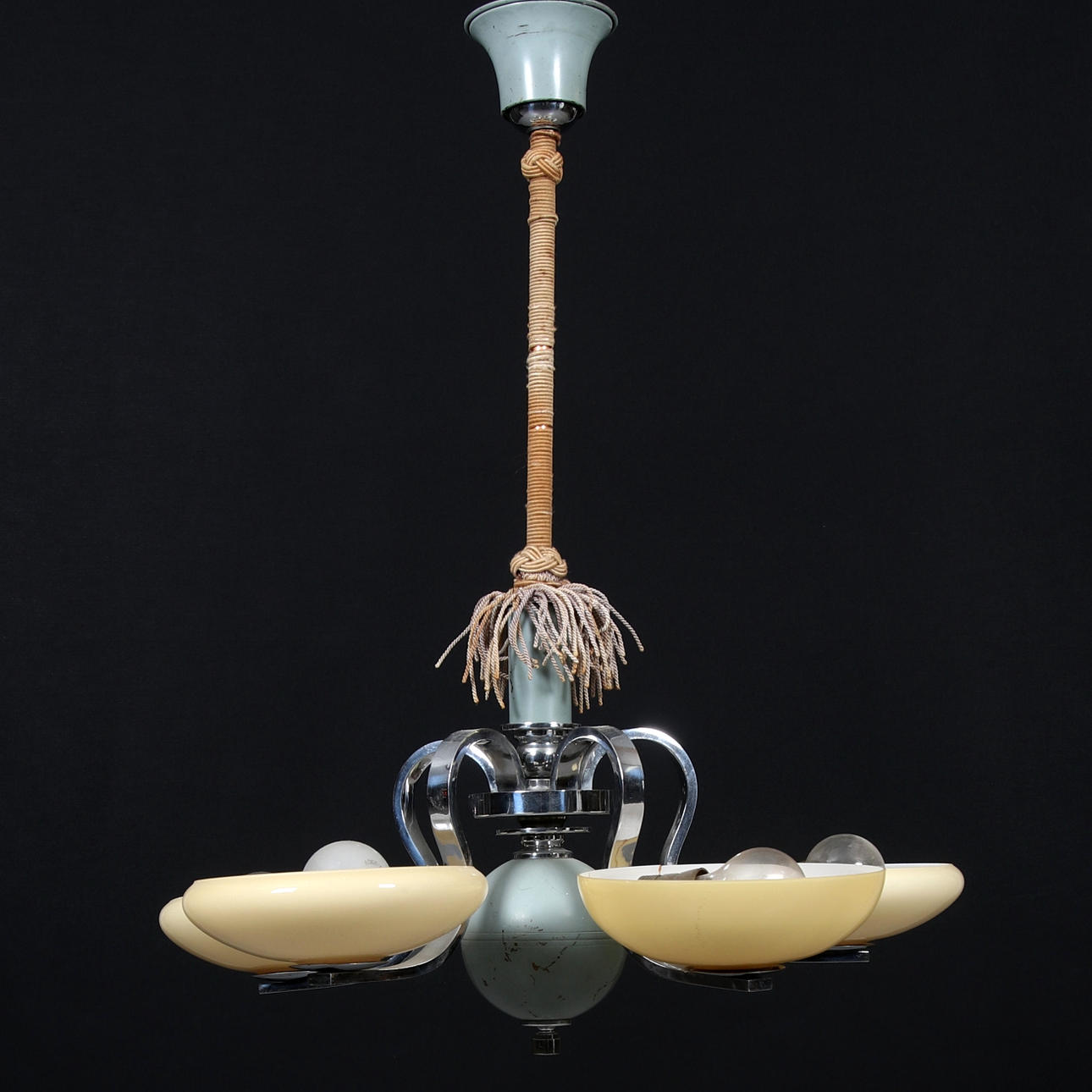 A ceiling lamp, art deco. 1930s.