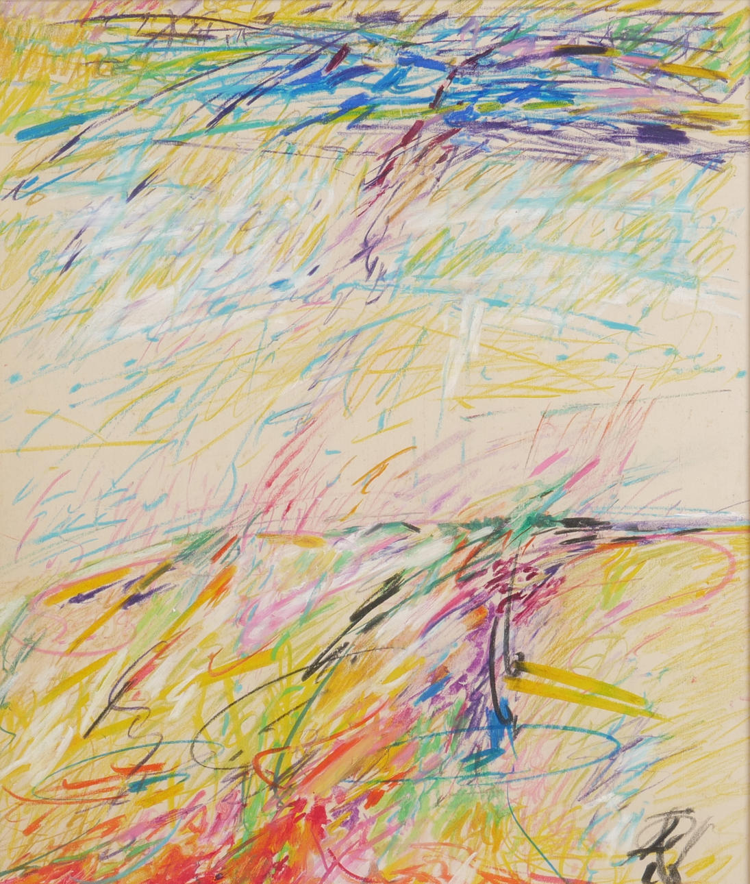 IAN HELLSTRÖM. “Steady wind”, pastel, signed.