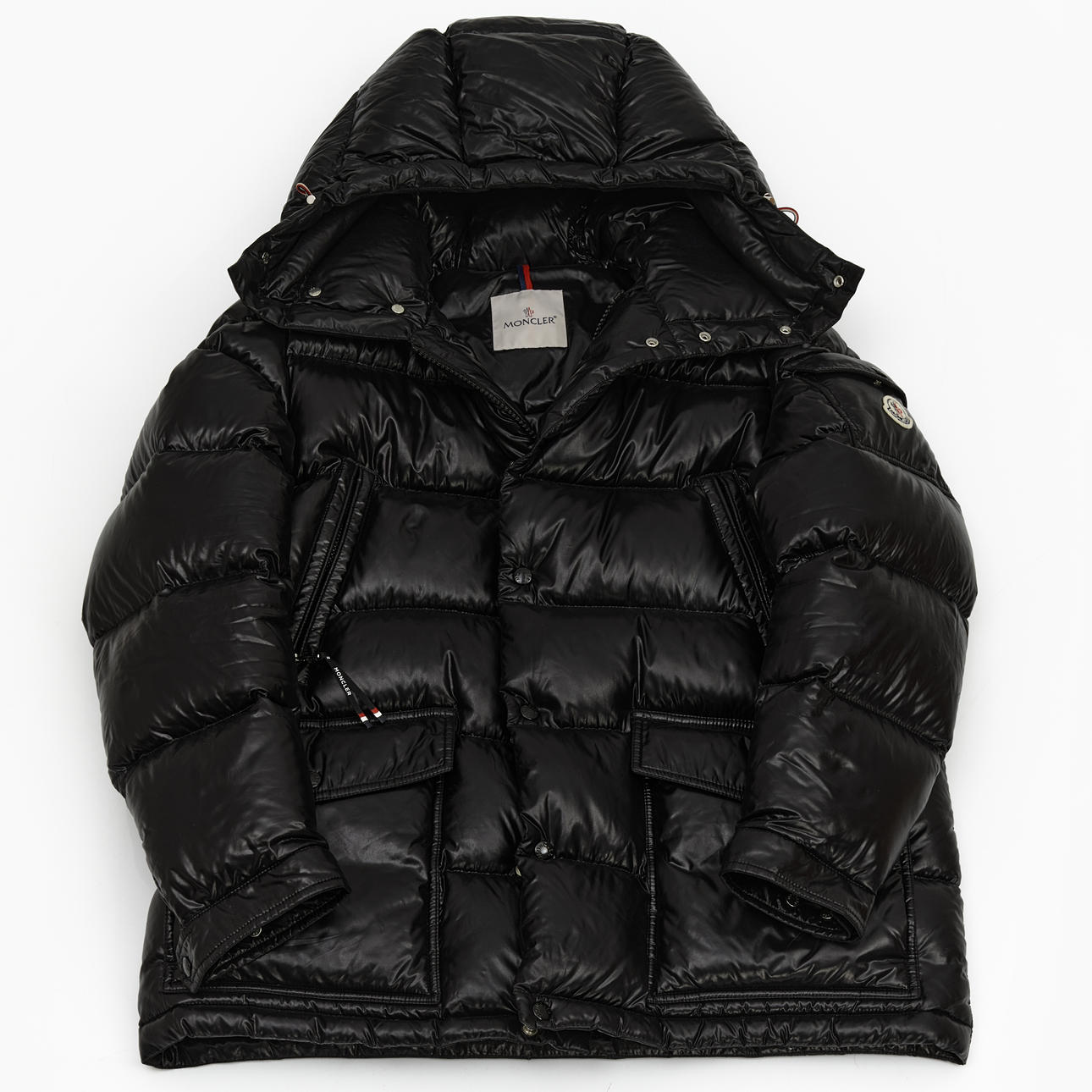 MONCLER, black down jacket, size 2.