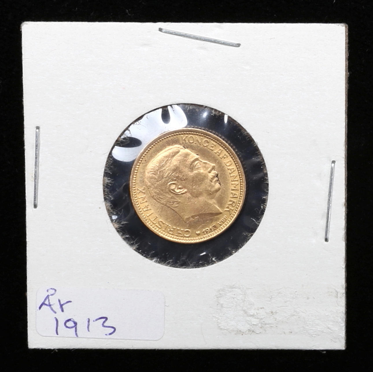 GULDMYNT, 10 kroner, Danmark, 1913.