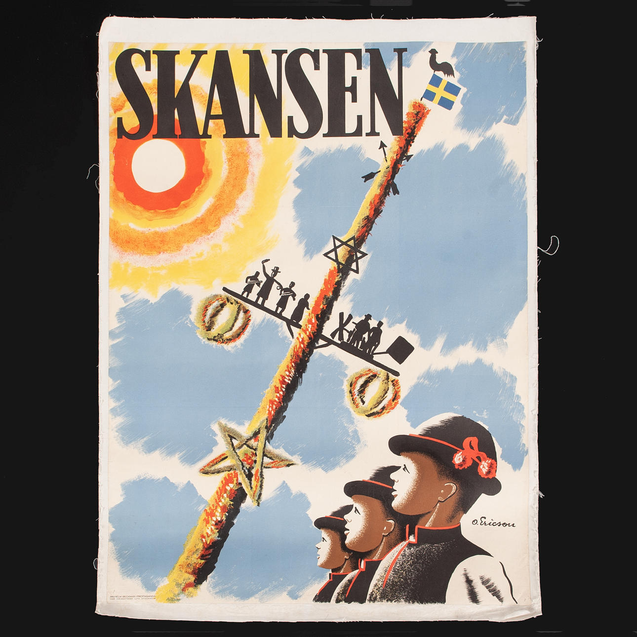 VINTAGE-POSTER, Mittsommer, Skansen.