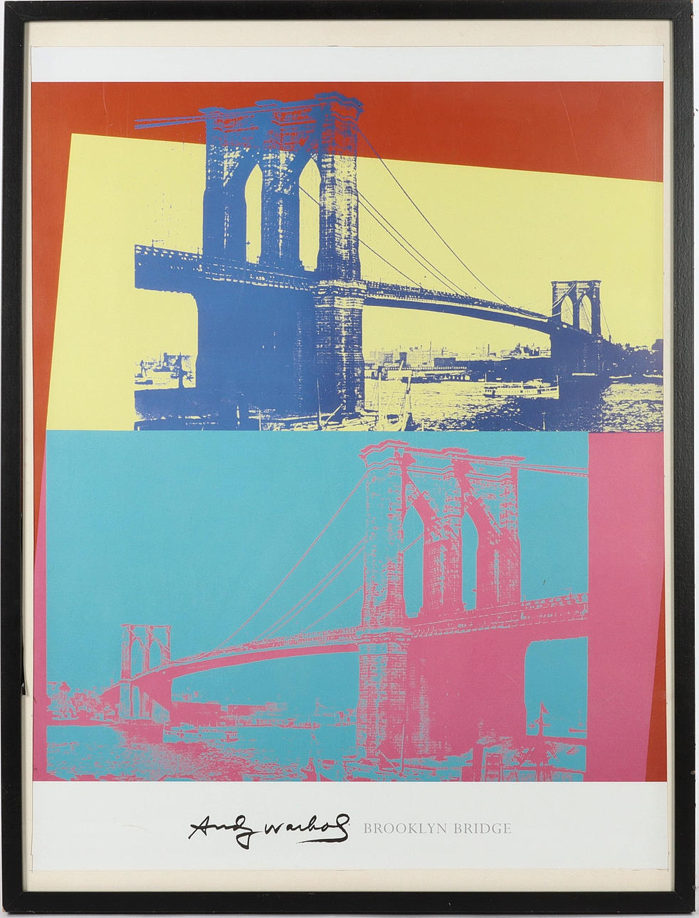 ANDY WARHOL. 1928-1987. PLAKAT, „Brooklyn Bridge 1983", efter, 2004.