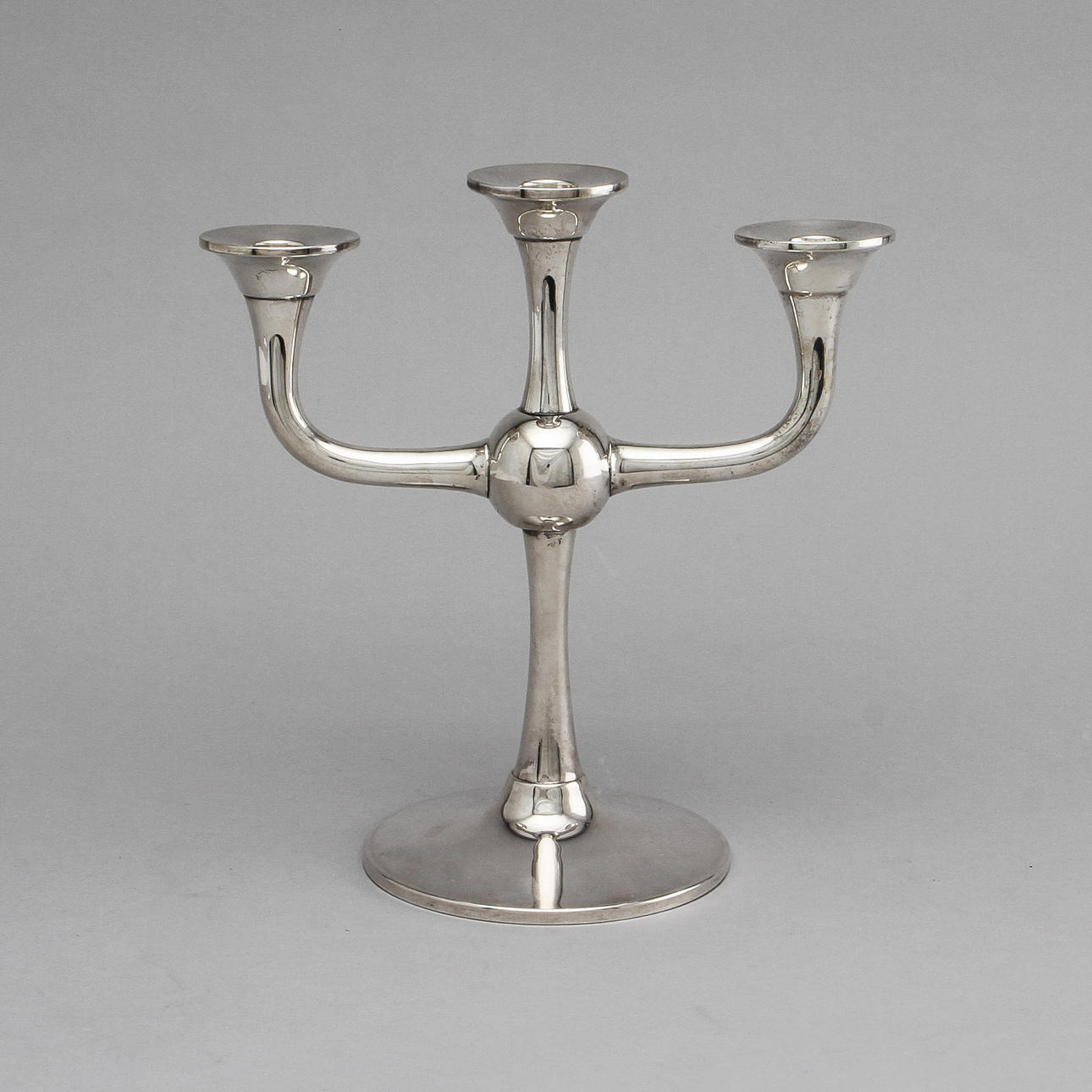 KANDELABER, silver, Karl Jörgen Otteren, Norge, vikt 730 gram.