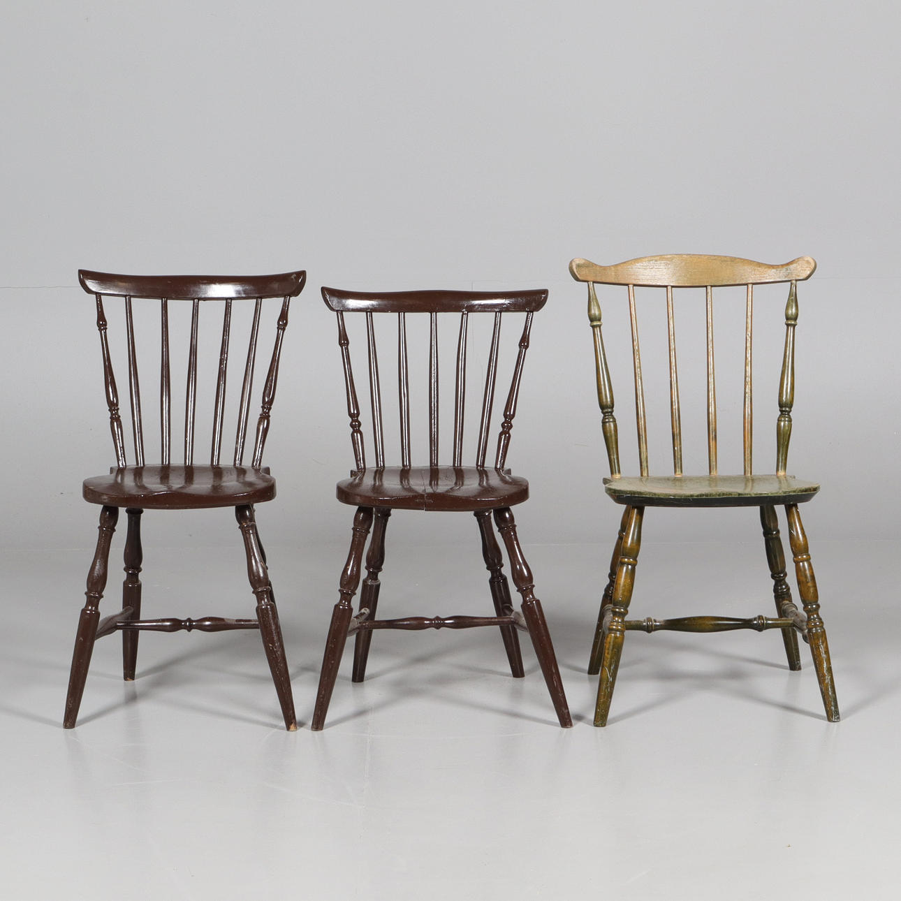 PINNSTOLAR, 3 st, 1900-tal, olika modeller.