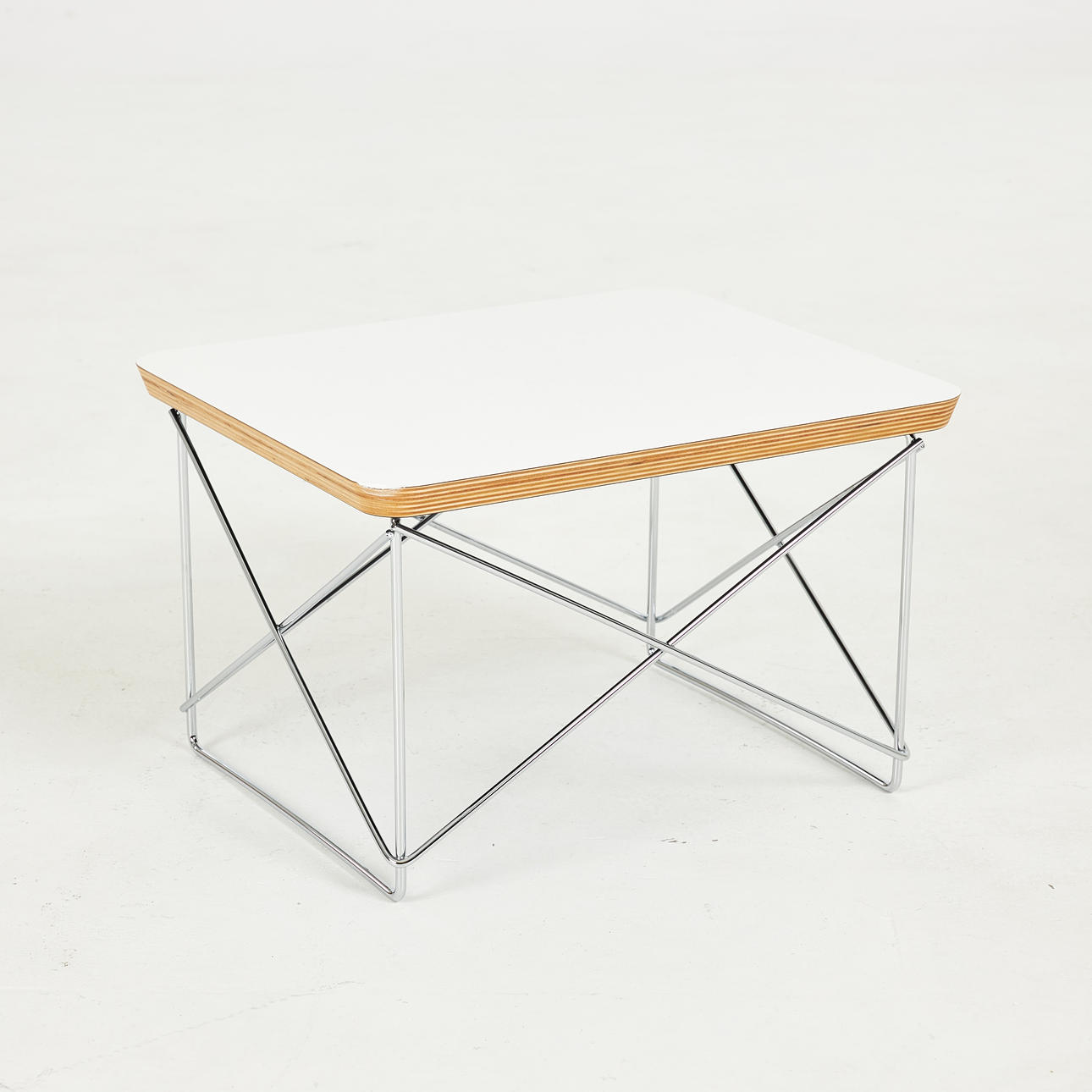 TABLE, “Occasional Table LTR”, white laminated board, steel frame, Vitra, contemporary.