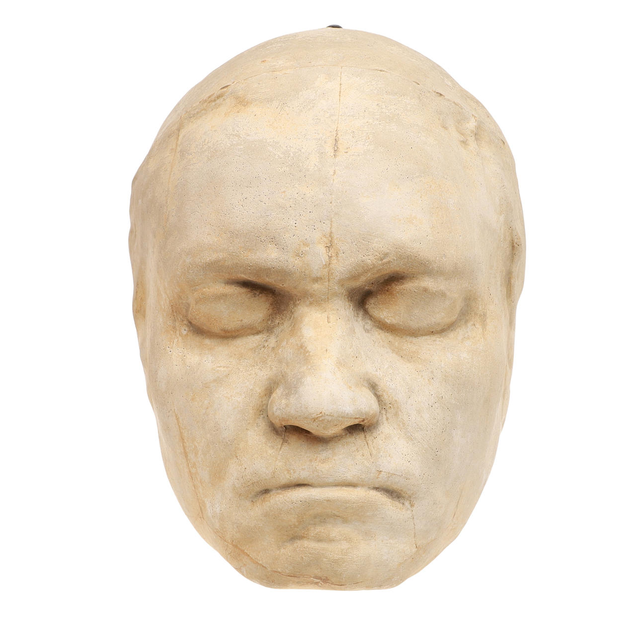 LUDWIG VAN BEETHOVEN (1770-1827). A 19TH CENTURY LIFE SIZE PLASTER CAST DEATH MASK.