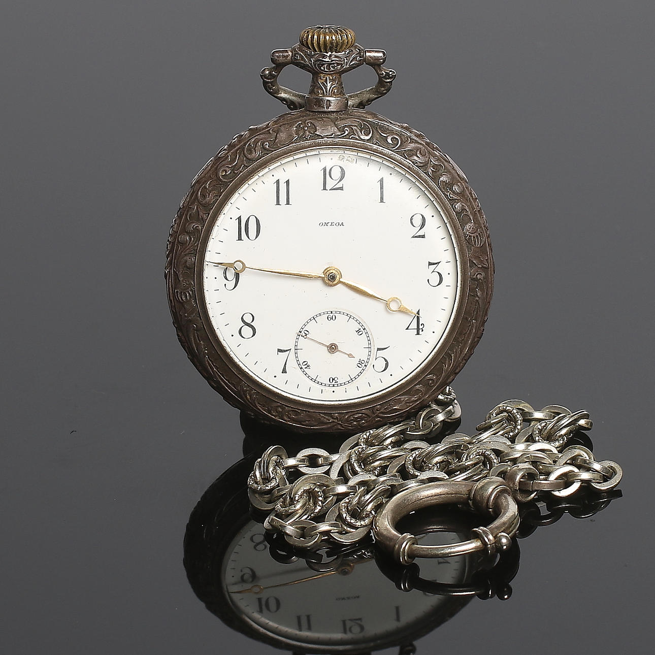 FICKUR, 900 silver, "Omega", 1800-talets slut.