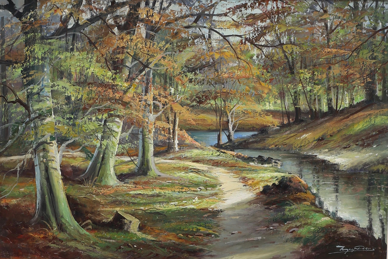 INGOLF DUE. Olie på lærred, signeret.