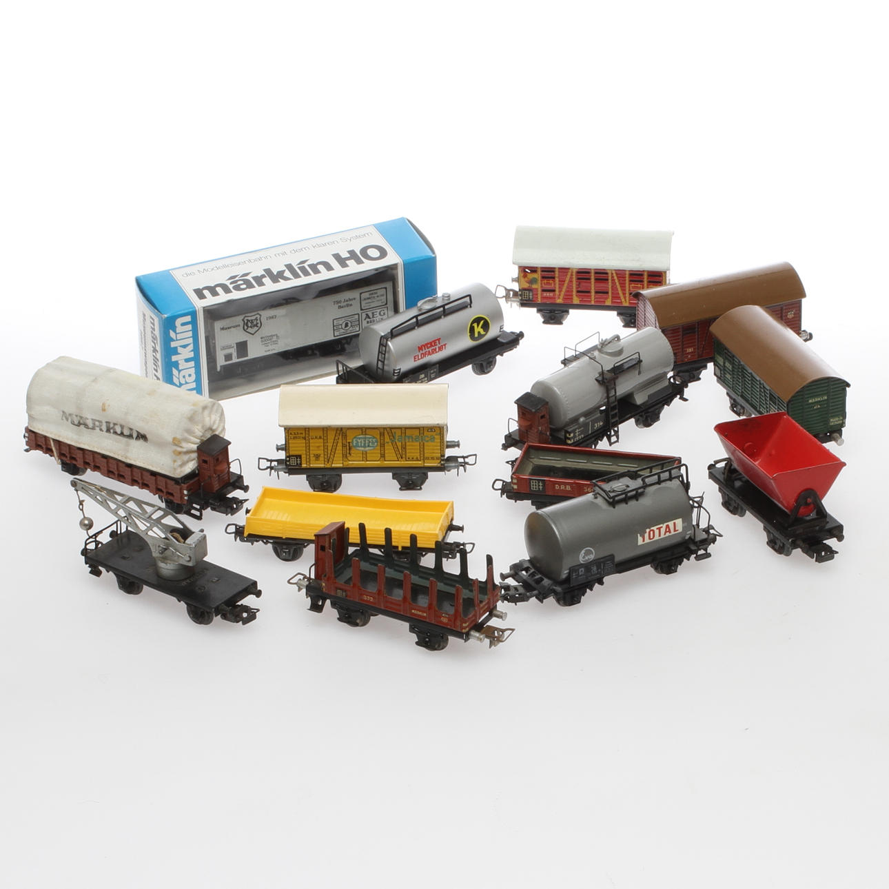 MÄRKLIN 14 godsvagnar en i originalkartong.