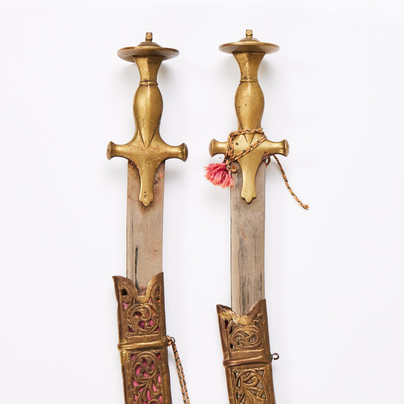 Two 20th century Indian TULWAR brass.