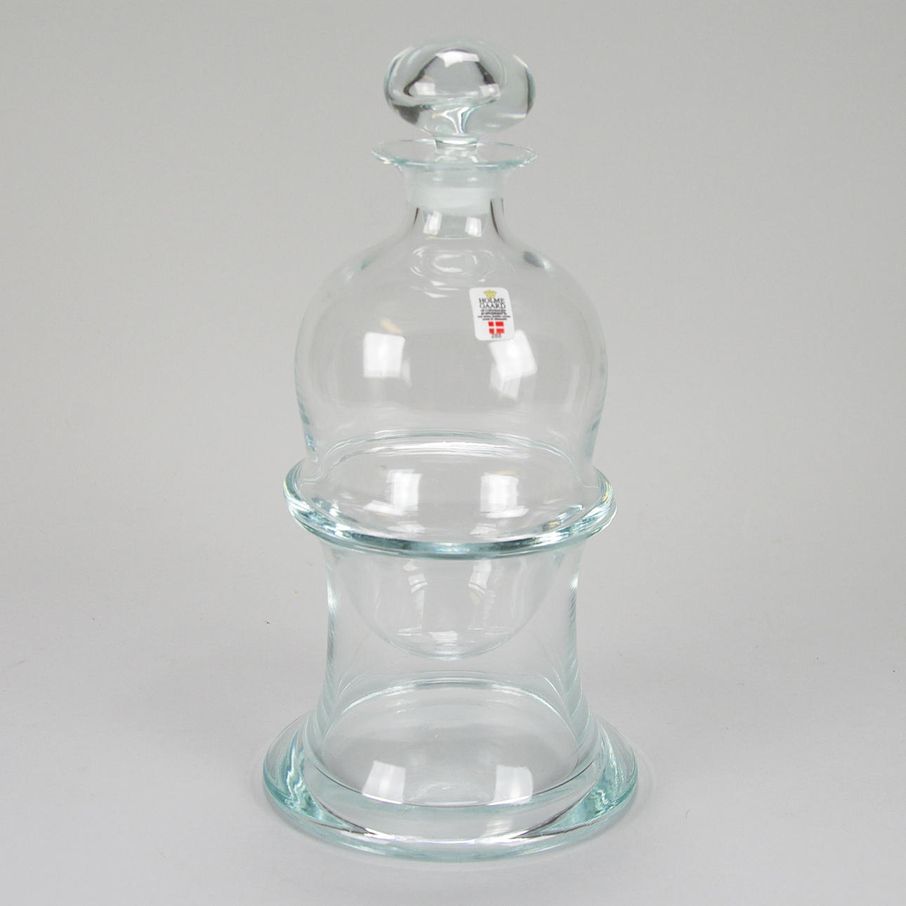 KARAFF MED ISSKÅL, glas, "Fejö", Holmegaard.