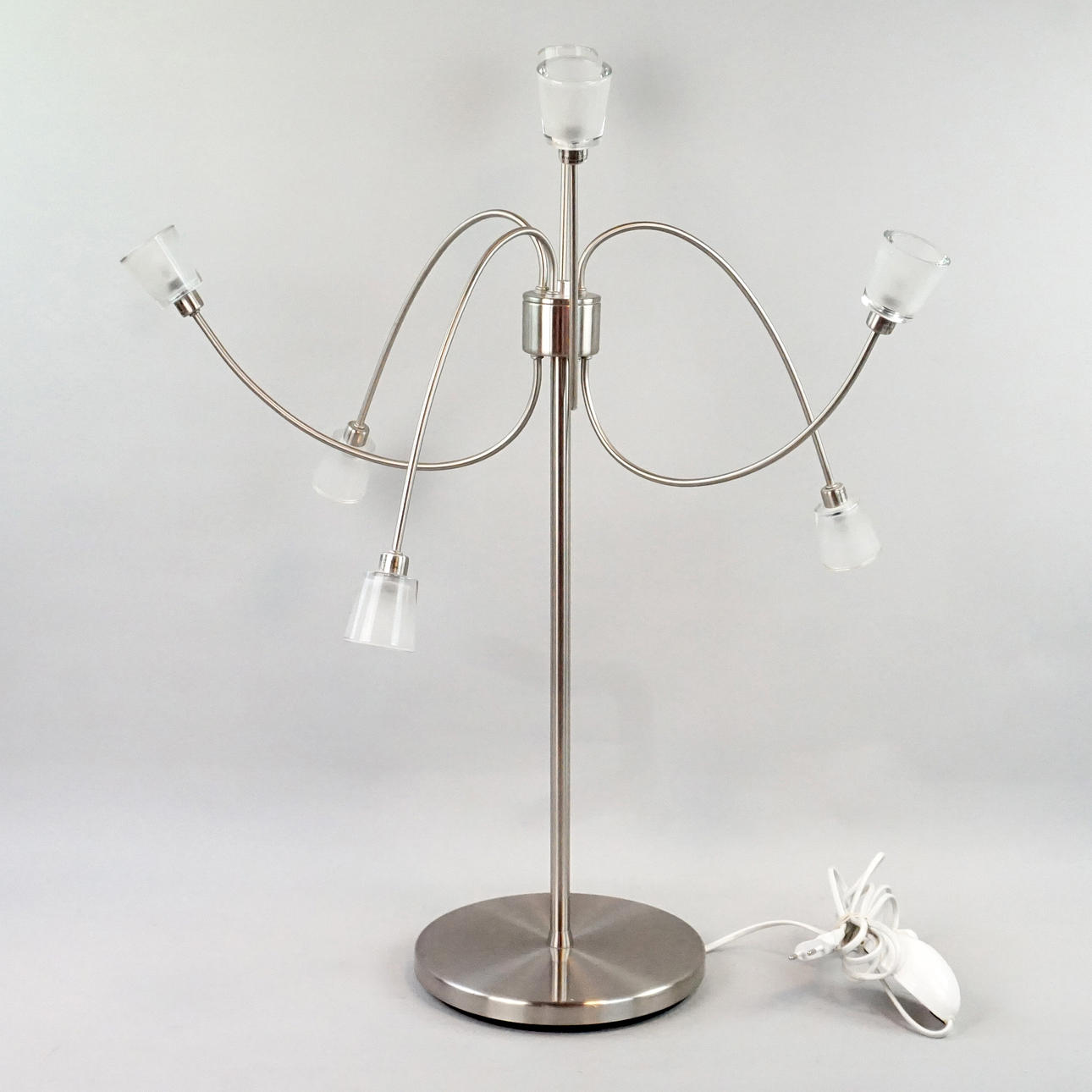 BORDSLAMPA, vitmetall, "Kryssbo", IKEA.