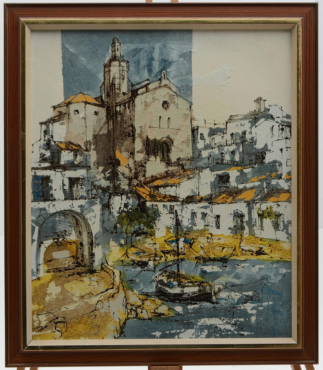 BERNARD DUFOUR. Antibes. Mucho. Óleo sobre lienzo.