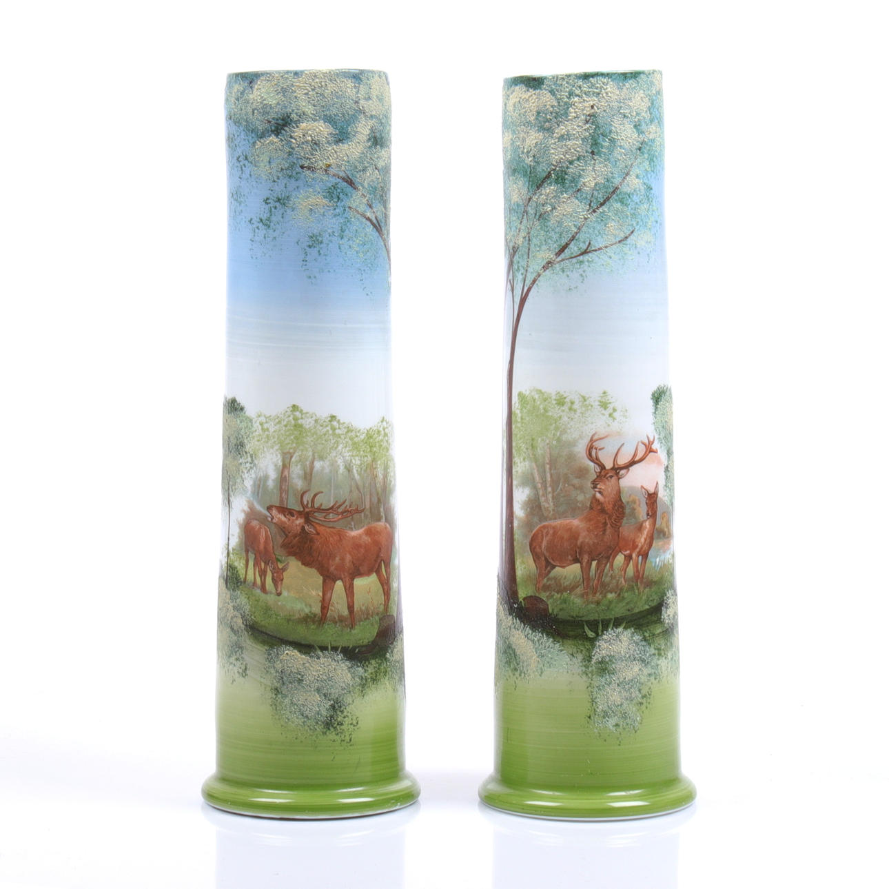 VASER, 2 st, flussglas. 18/1900-tal.