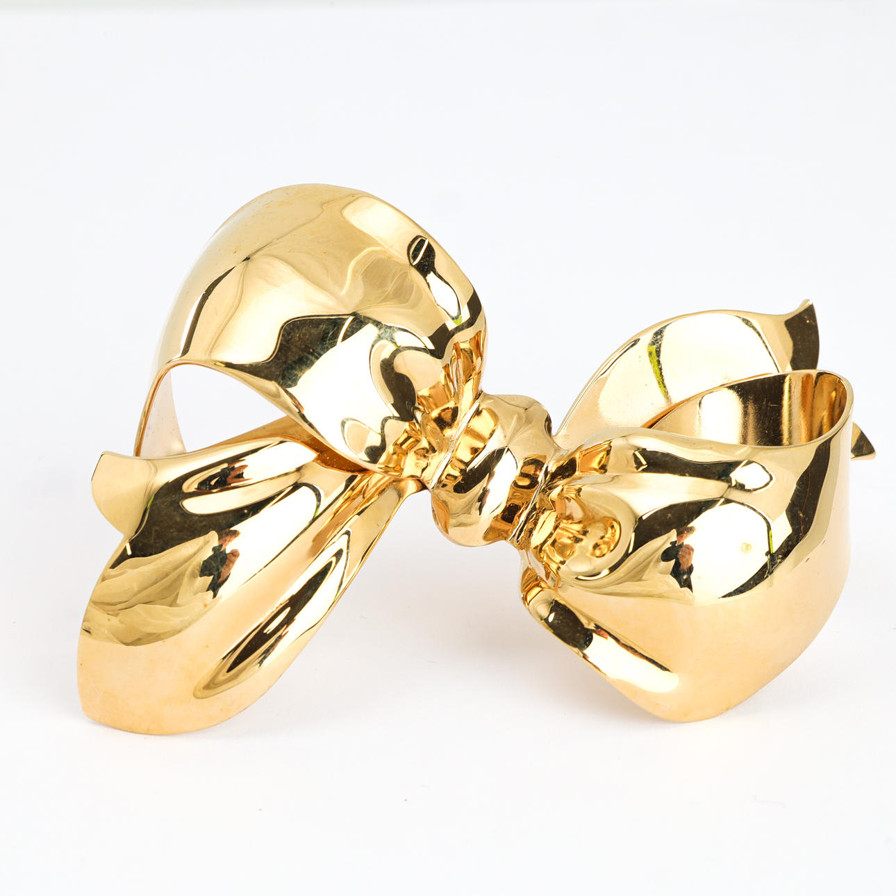 MONET, Brooch, bow, gold-plated metal.