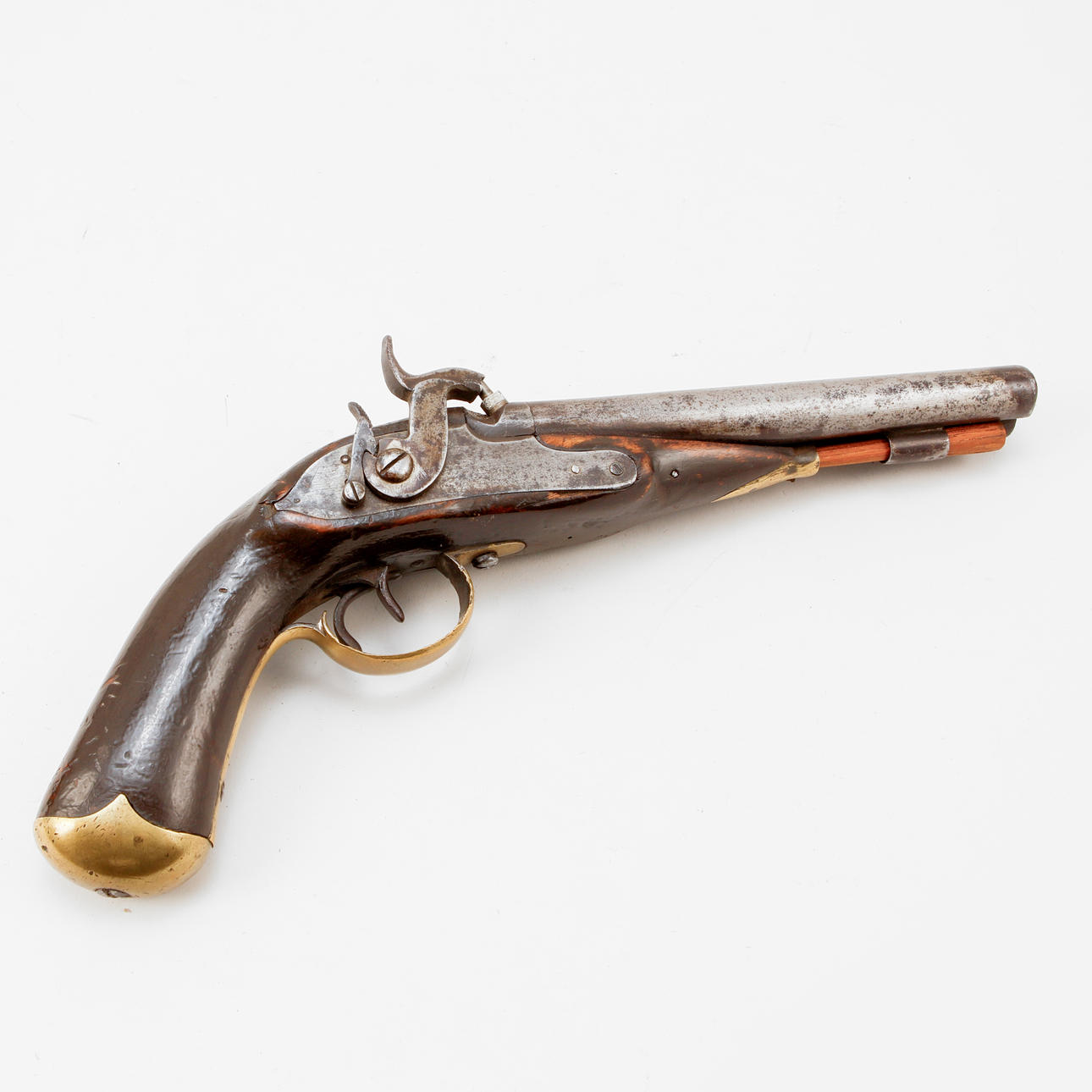 SLAG-LOCK PISTOL, double-barreled postillion gun, m/1853.