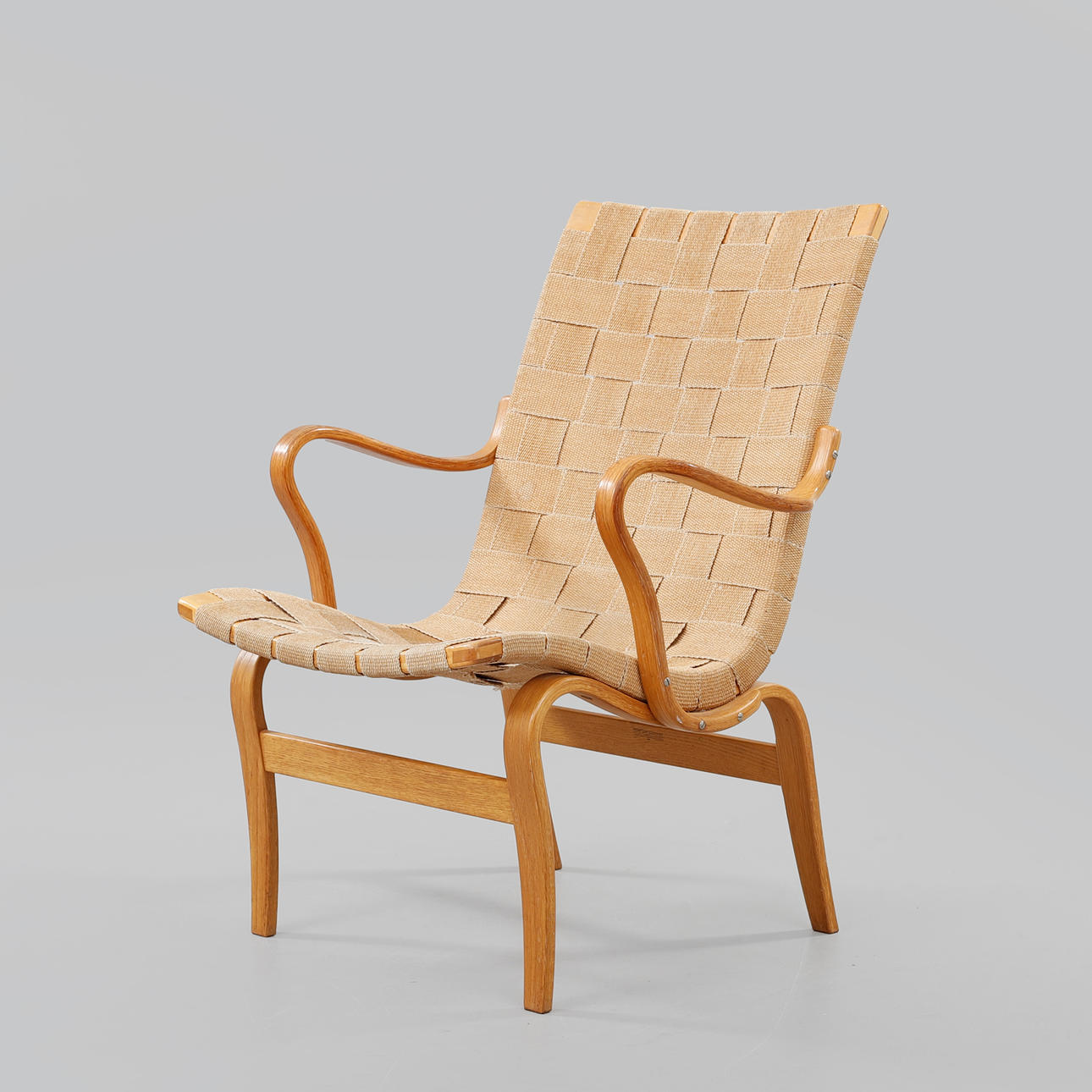 BRUNO MATHSSON. An “Eva” armchair by Karl Mathsson, Värnamo, 1974.