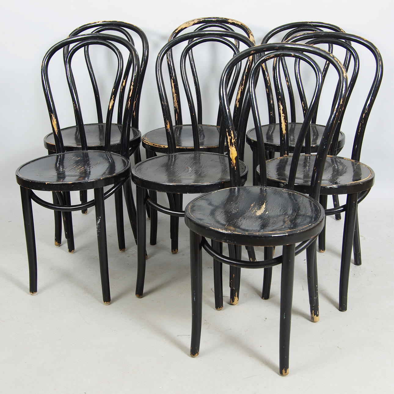 STOLAR, 7 stycken, "Ögla", Gillis Lundgren, IKEA, 1900-talets andra hälft.