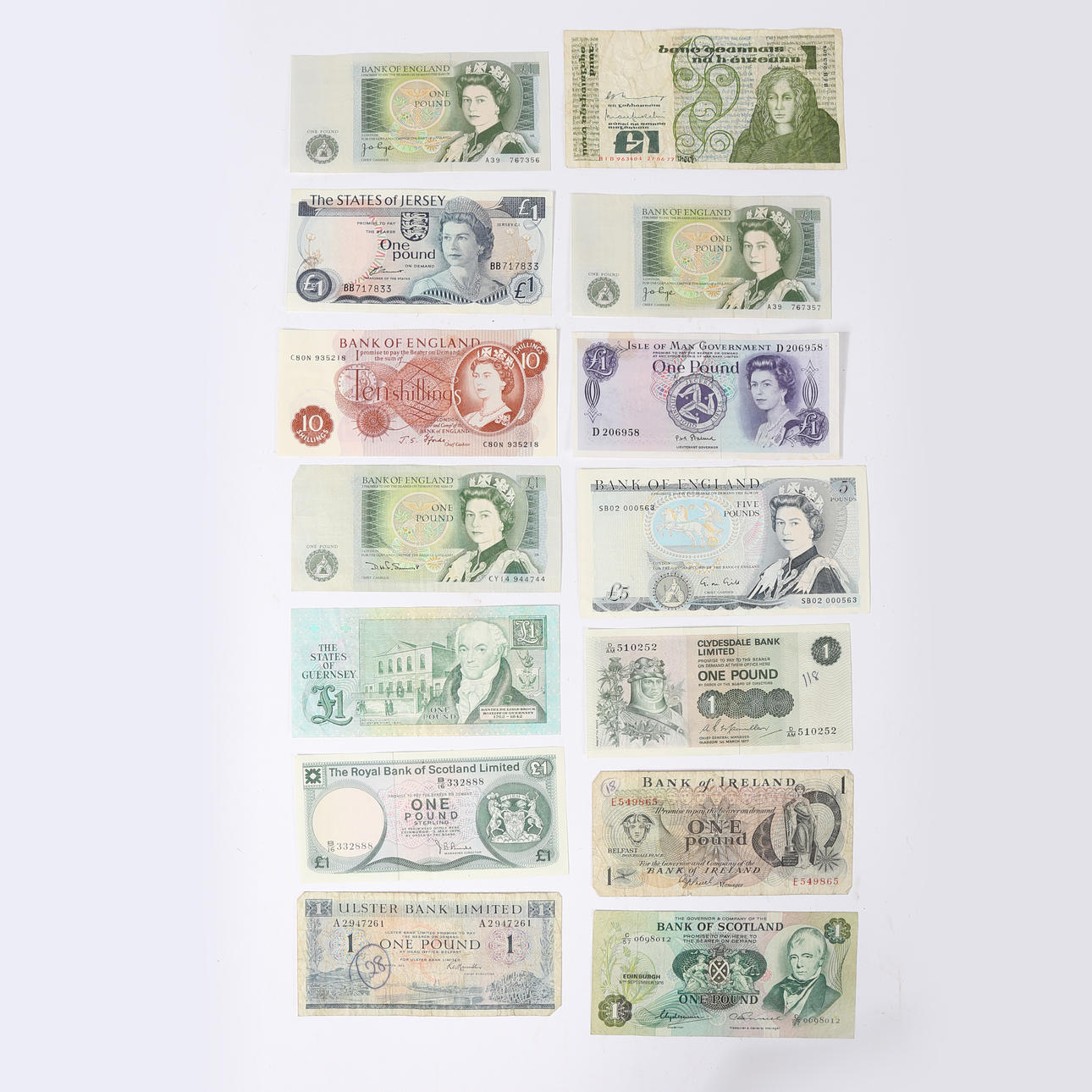 EN SAMLING BRITTISKA SEDLAR.