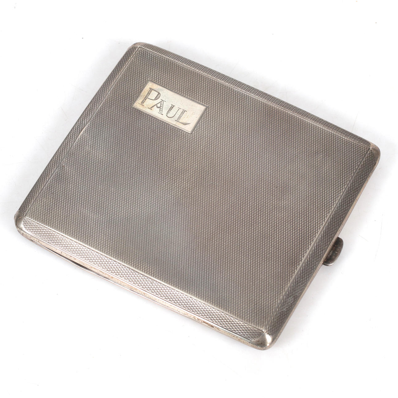 CIGARETTETUI, silver. Vikt 80 gram.